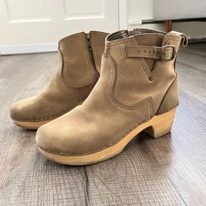 LAST CHANCE BEFORE DONATION: No. 6 Leather Clog Buckle boot Mid Heel 38